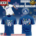 Dodgers x Takashi Murakami 2025 MLB Blue T-shirt