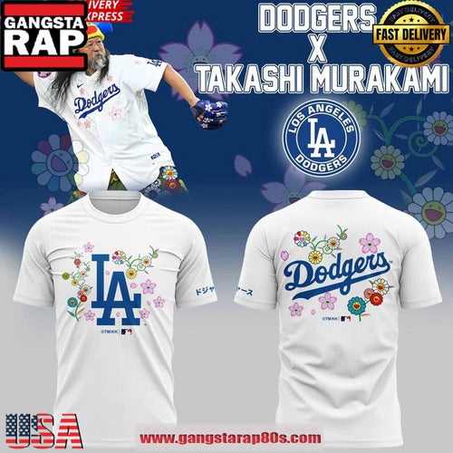 Dodgers x Takashi Murakami 2025 MLB White T-shirt