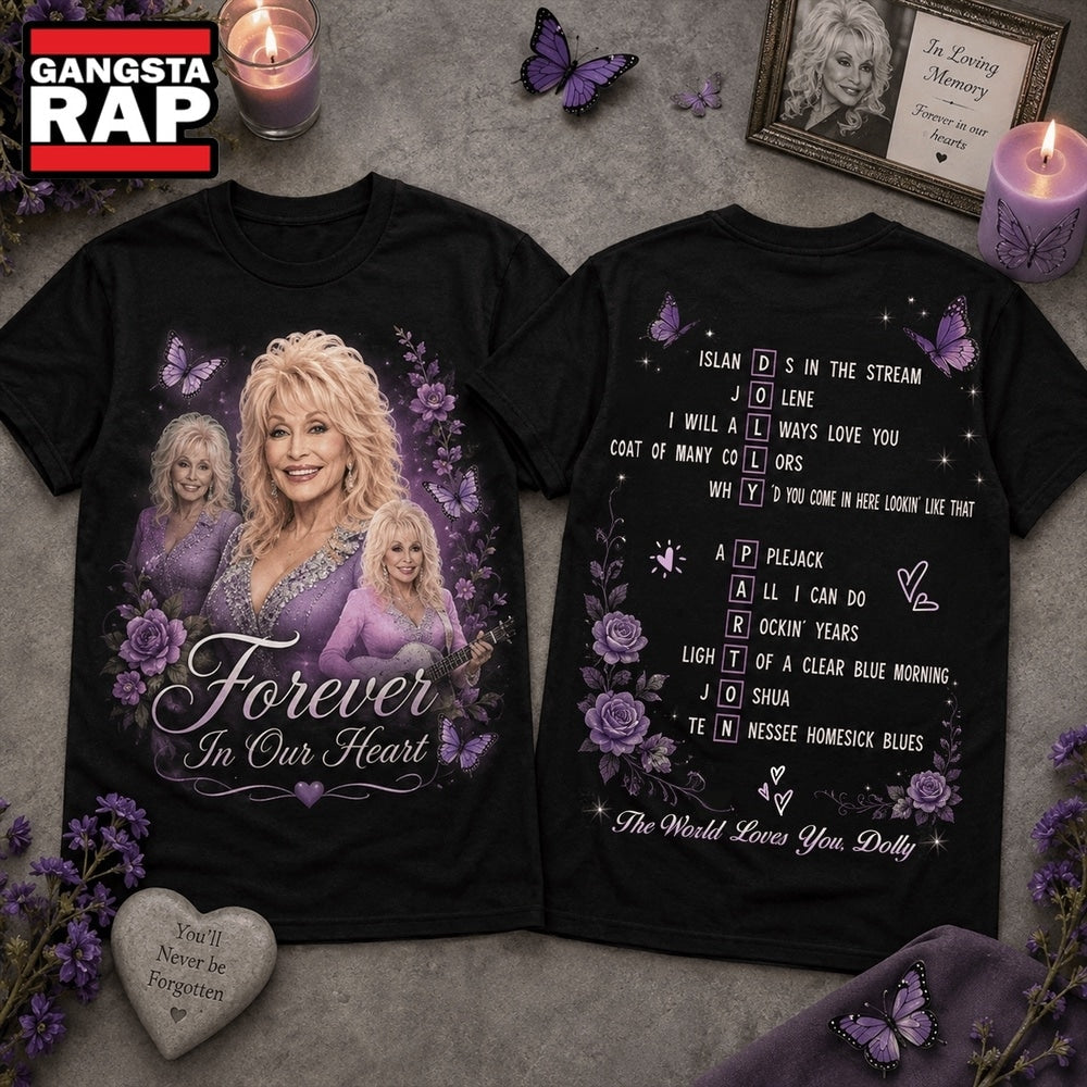 Dolly Parton Forever In Our Hearts Butterfly Tribute T Shirt