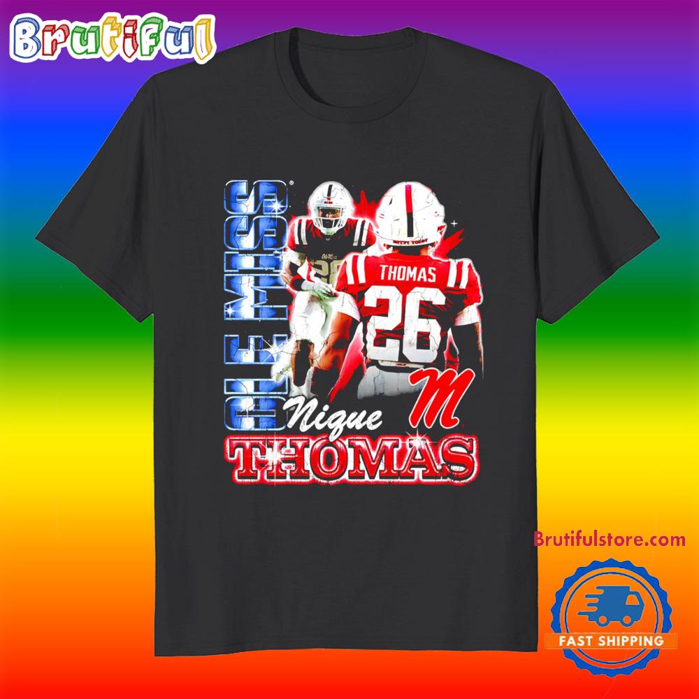 Domonique Thomas Ole Miss Rebels Player Collage T Shirt