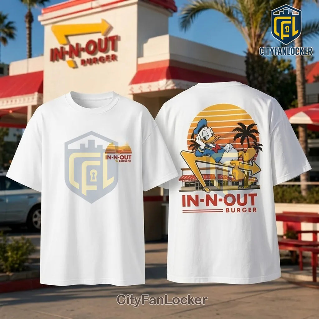 Donald Duck In-N-Out Burger White T-Shirt