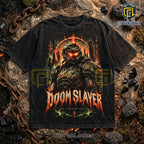 Doom Slayer Hellfire Battle Distressed T-Shirt
