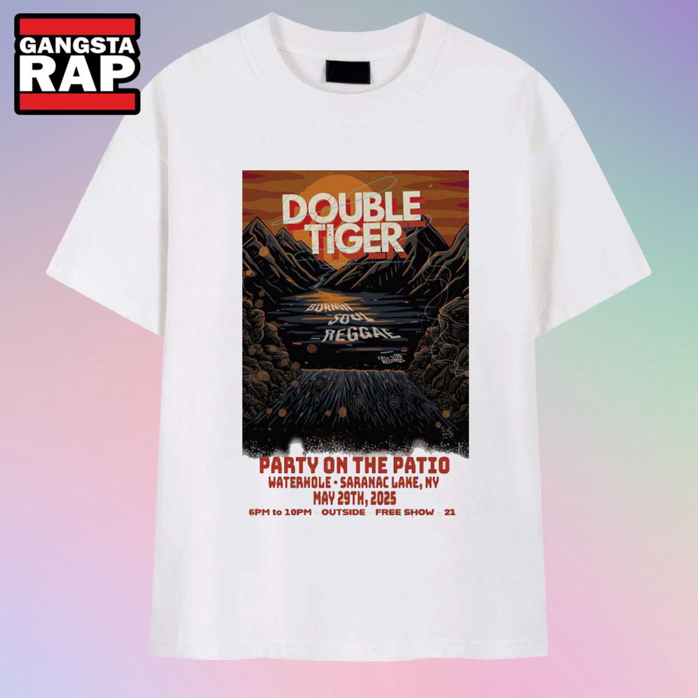 Double Tiger Waterhole Saranac Lake, NY May 29 2025 Tour T Shirt