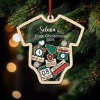 Custom Baby’s First Christmas 2025 Ver .2 - Personalized Shaker Ornament - Customized Baby Name, New 1st Baby Gift, Baby Keepsake, 4D Shake Babies