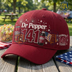 Dr Pepper 141st Anniversary Burgundy Baseball Cap