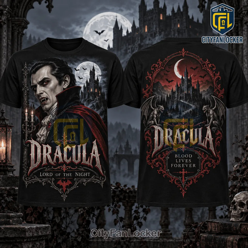 Dracula Blood Lives Forever Gothic Shirt
