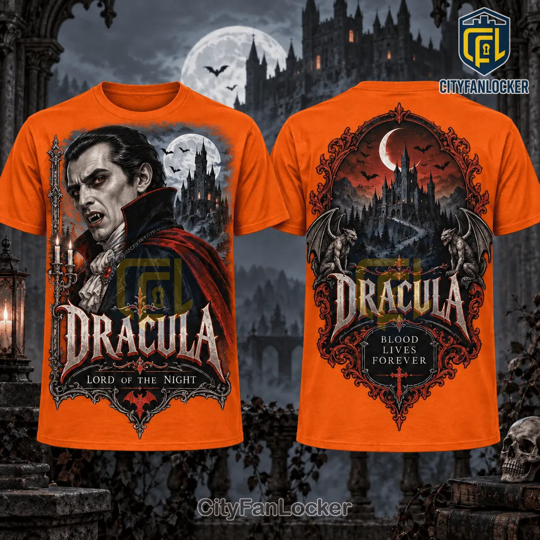 Dracula Blood Lives Forever Gothic Shirt