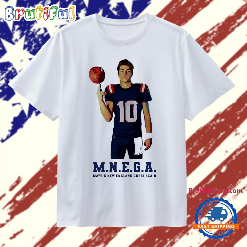 Drake Maye New England Patriots M.N.E.G.A. Maye-K New England Great Again T Shirt