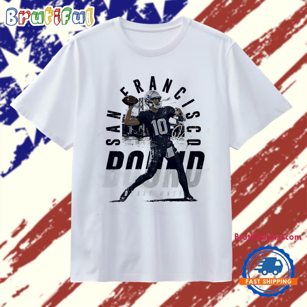 Drake Maye New England San Francisco Bound Signature poster T Shirt