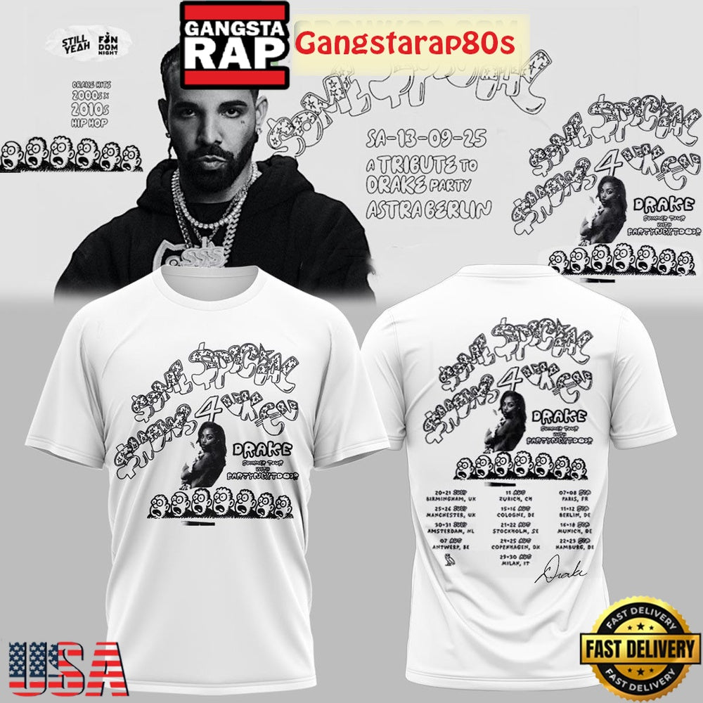 Drake Some Special Show 4U New Tour White New Design Hoodie
