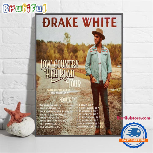 Drake White Low Country High Road Tour 2024 Wall Art Poster Canvas