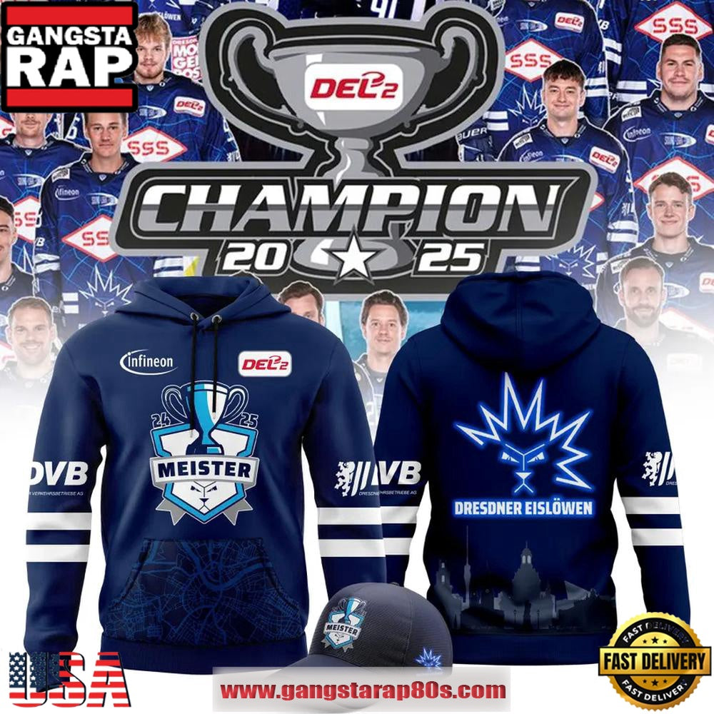 Dresdner Eislöwen DEL2-Meistertitel Limited Edition Hoodie