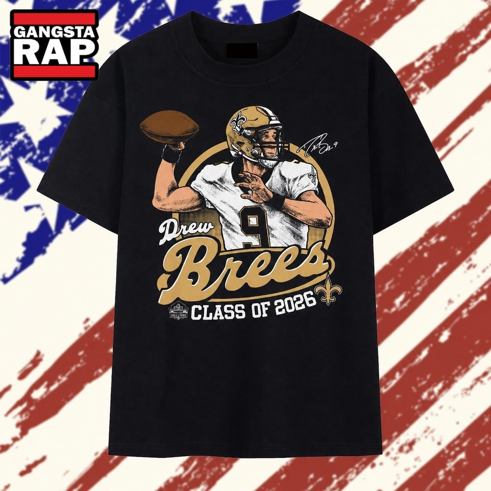 Drew Brees Saints Class of 2026 Homage T Shirt , Vintage Trending Shirt