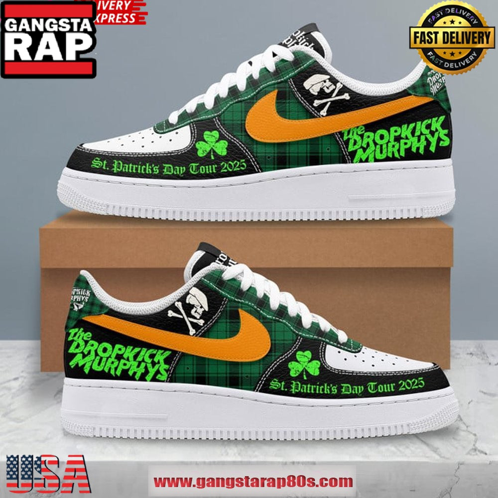 Dropkick Murphys St. Patrick’s Day Tour 2025 Air Force 1 Running Sneakers Shoes