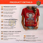 DST Cute Sparkling Elephant 1913 Sorority Sisters Red T-Shirt