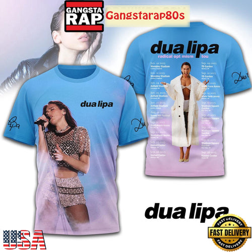 Dua Lipa Radical Optimism Tour 2025 3D T Shirt