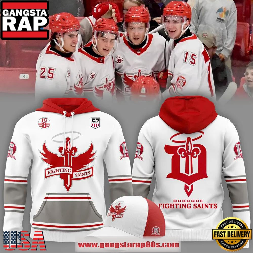 Dubuque Fighting Saints 2025 Uniform Special Hoodie Shirt