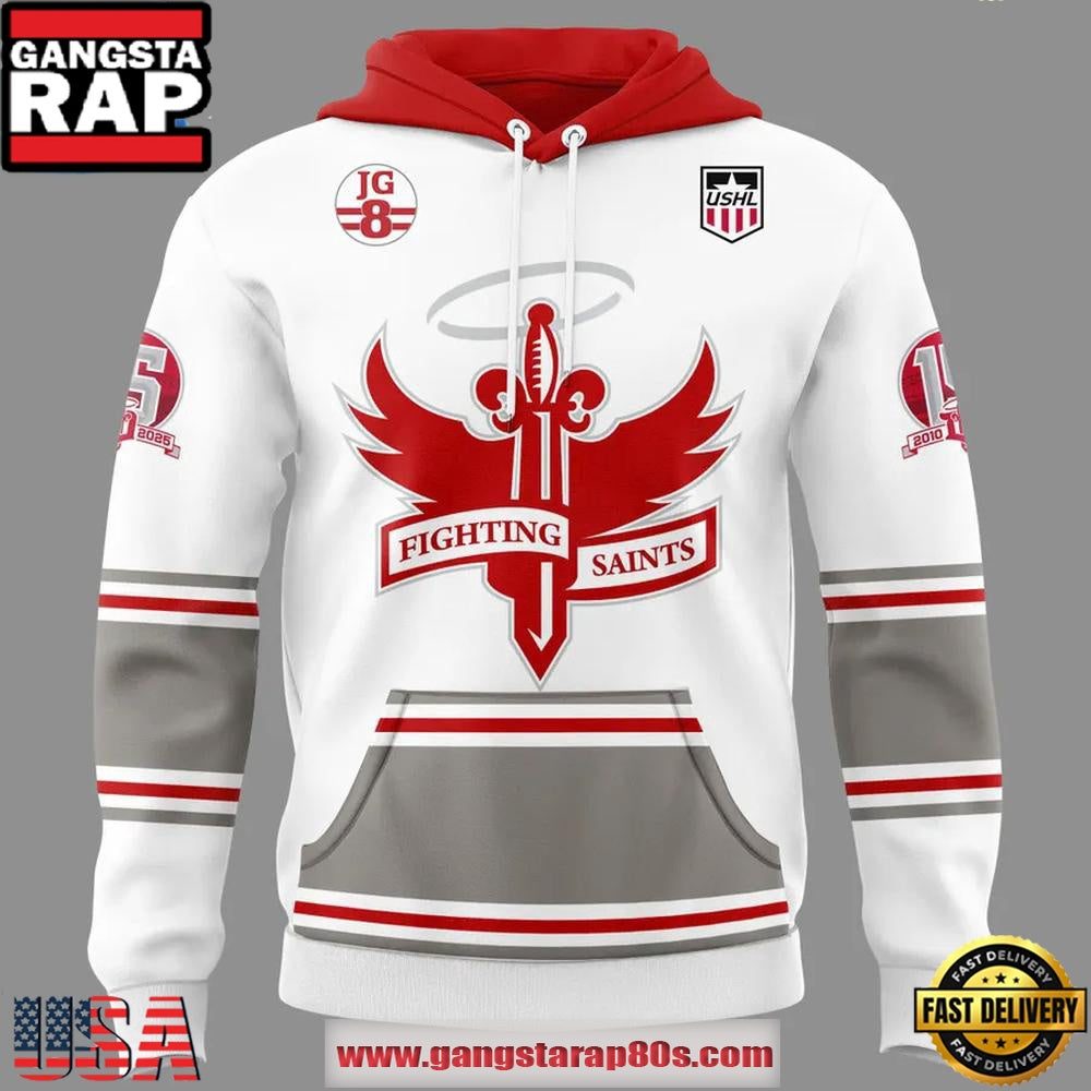 Dubuque Fighting Saints 2025 Uniform Special Hoodie Shirt