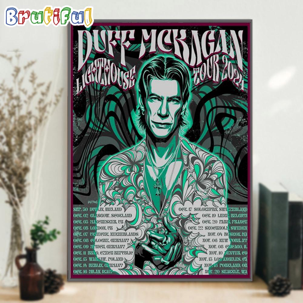 Duff McKagan Lighthouse Tour 2024 Wall Art Poster Canvas