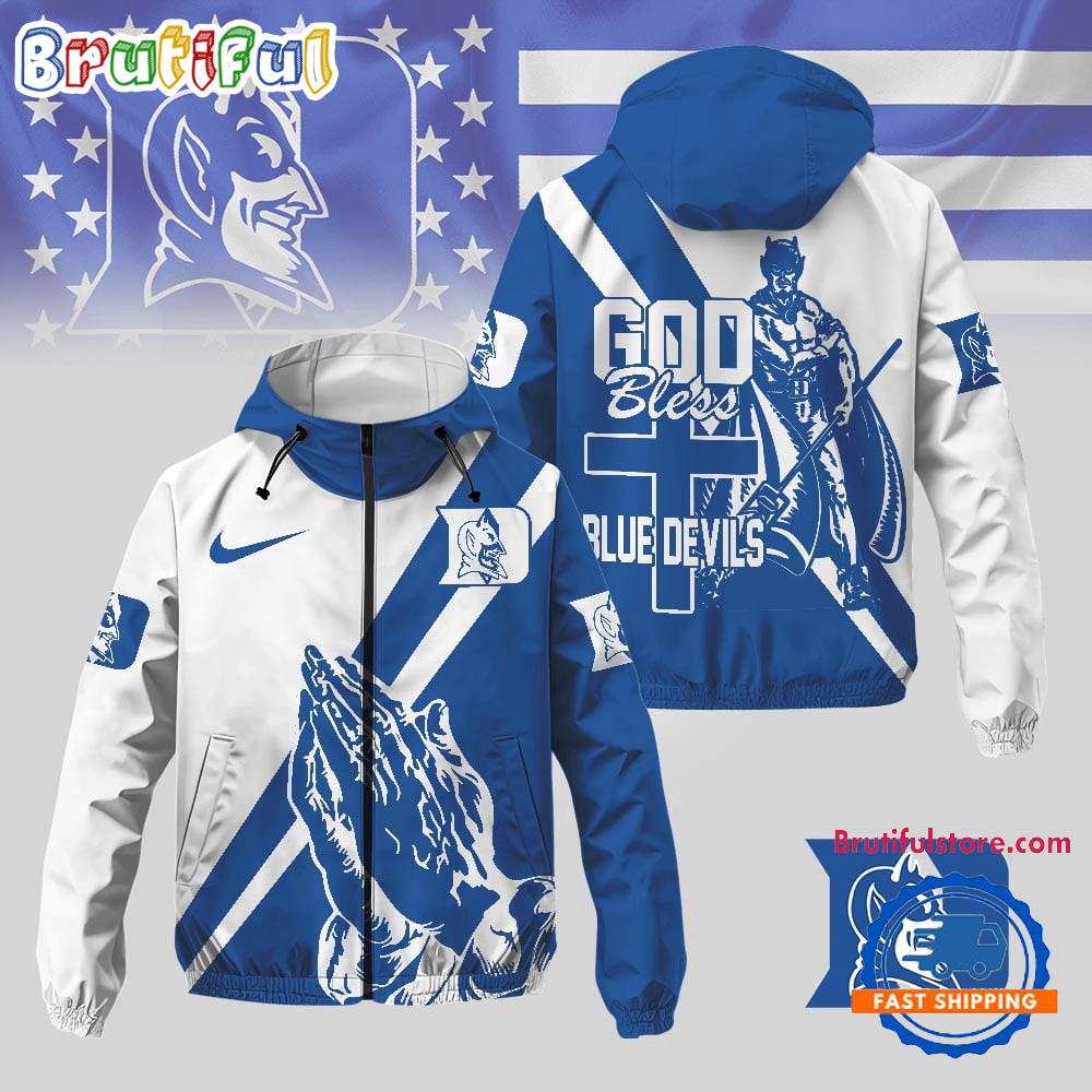 Duke Blue Devils 2025 NCAA God Bless My Team Windbreaker Jacket