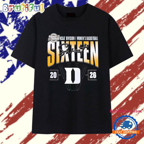 Duke Blue Devils 2026 NCAA Women’s Basketball Tournament March Madness Sweet 16 Court Shot T Shirt