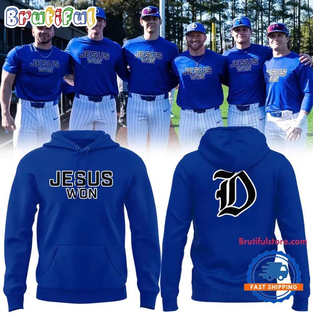 Duke Blue Devils Baseball Jesus Won 2026 Limited Edition Hoodie T-Shirt
