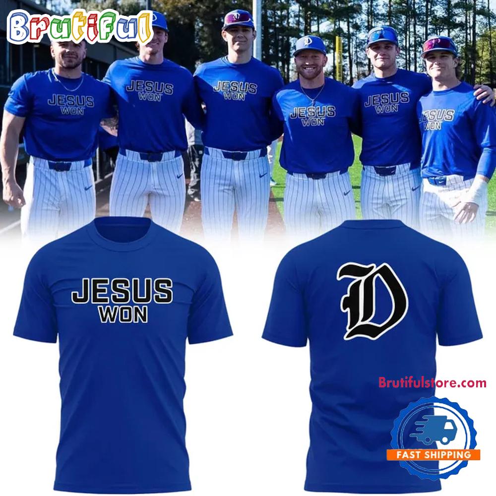 Duke Blue Devils Baseball Jesus Won 2026 Limited Edition Hoodie T-Shirt