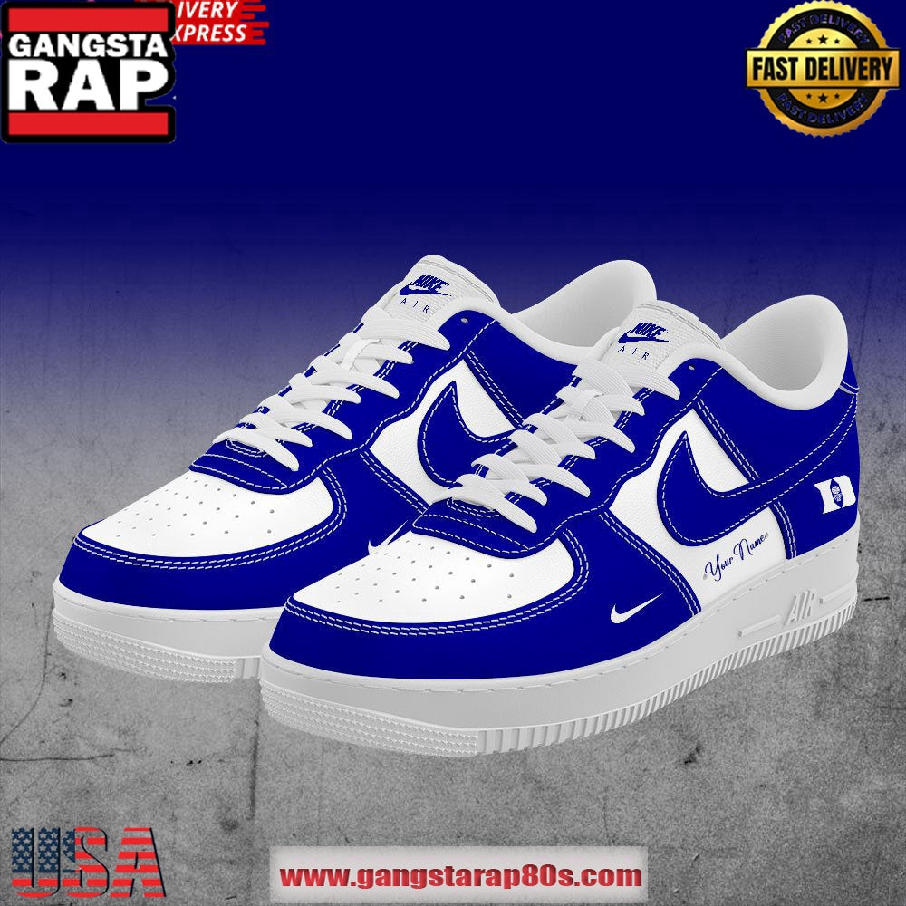 Duke Blue Devils Basketball Custom Air Force 1 Running Sneakers