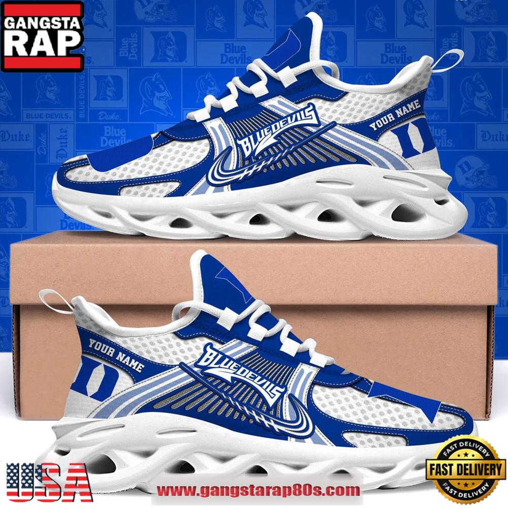 Duke Blue Devils Custom Name Clunky Sneaker Max Soul Shoes