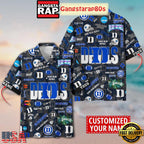 Duke Blue Devils Solgan Go Blue Devils True Fan Spirit Custom Name Aloha Hawaiian Shirt