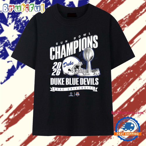 Duke Blue Devils Sun Bowl Champions ’26 trophy T Shirt