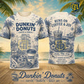 Dunkin Donuts Coffee and Donuts Cream T-Shirt