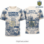 Dunkin Donuts Coffee and Donuts Cream T-Shirt