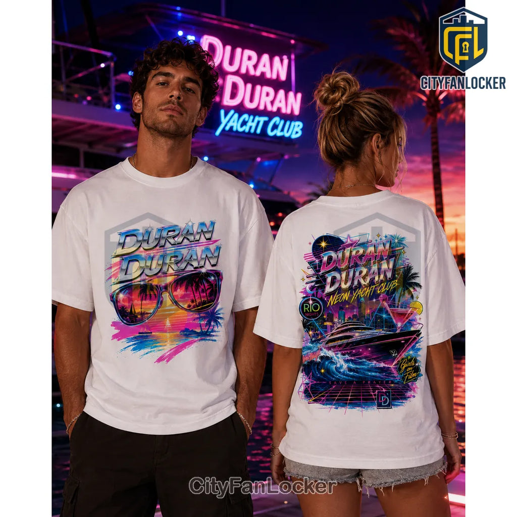 Duran Duran Neon Yacht Club Vintage 80s Synthwave T-Shirt