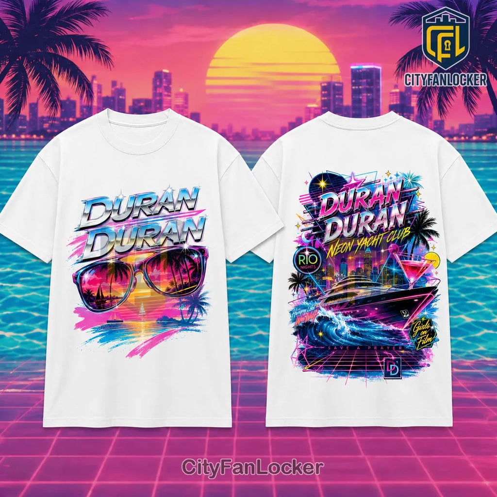 Duran Duran Neon Yacht Club Vintage 80s Synthwave T-Shirt