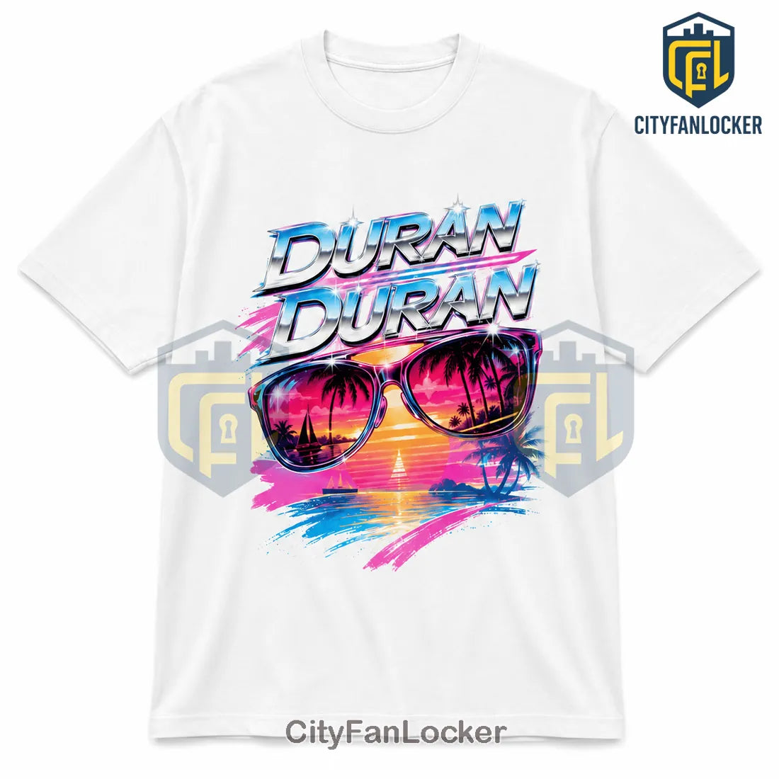Duran Duran Neon Yacht Club Vintage 80s Synthwave T-Shirt