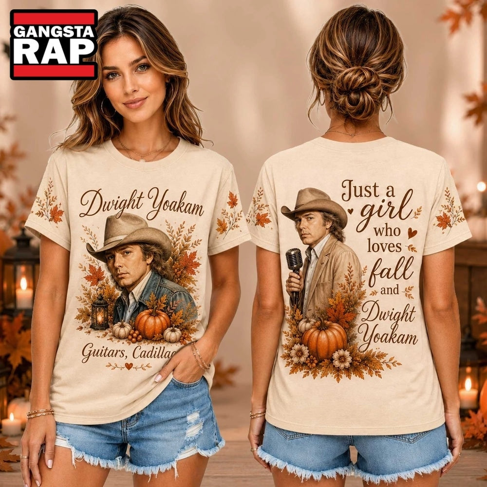 Dwight Yoakam Autumn Leaves Pumpkin Graphic Unisex 3D Shirt , Music Trend Shirt