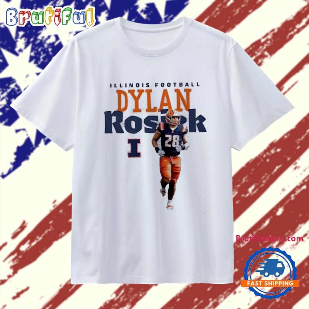 Dylan Rosiek Illinois Fighting Illini Name Graphic T Shirt