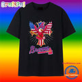 Eagle Baseball Atlanta Braves American Flag 2025 T Shirt
