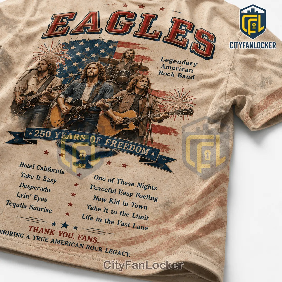 Eagles Band America 250 Anniversary Commemorative T-Shirt