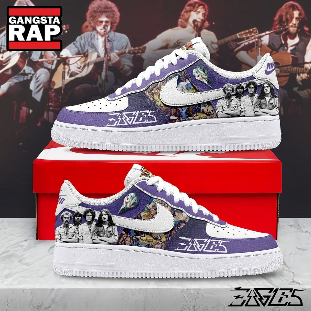 Eagles Band Classic Rock Graphic Custom Air Force 1 Shoes, Music Air Force 1 Shoes