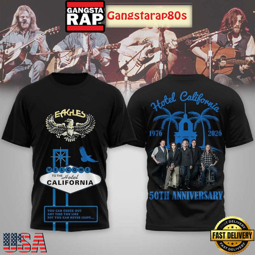 Eagles Hotel California 50th Anniversary 2026 Unisex T-Shirt