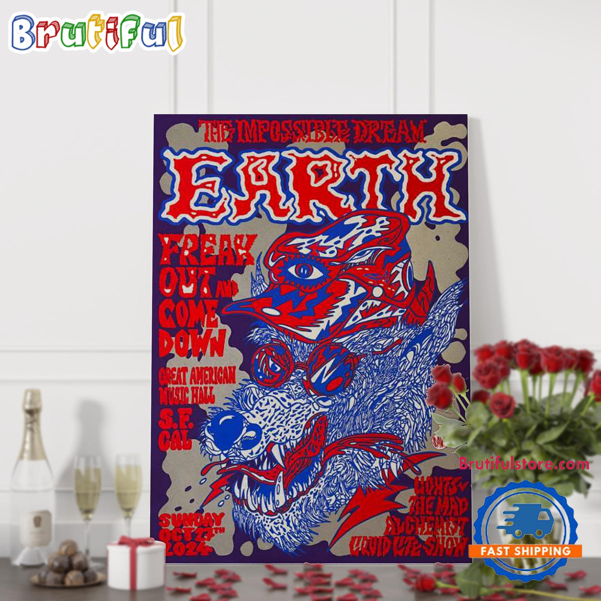 Earth Show At Great American Music Hall In San Francisco CA On October 27 2024 Poster Canvas Art