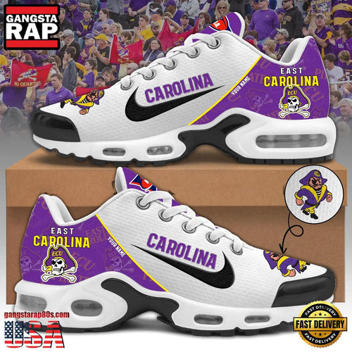 NCAA Custom Name East Carolina Football Mascot Symbol Air Max Plus Shoes Running Sneakers