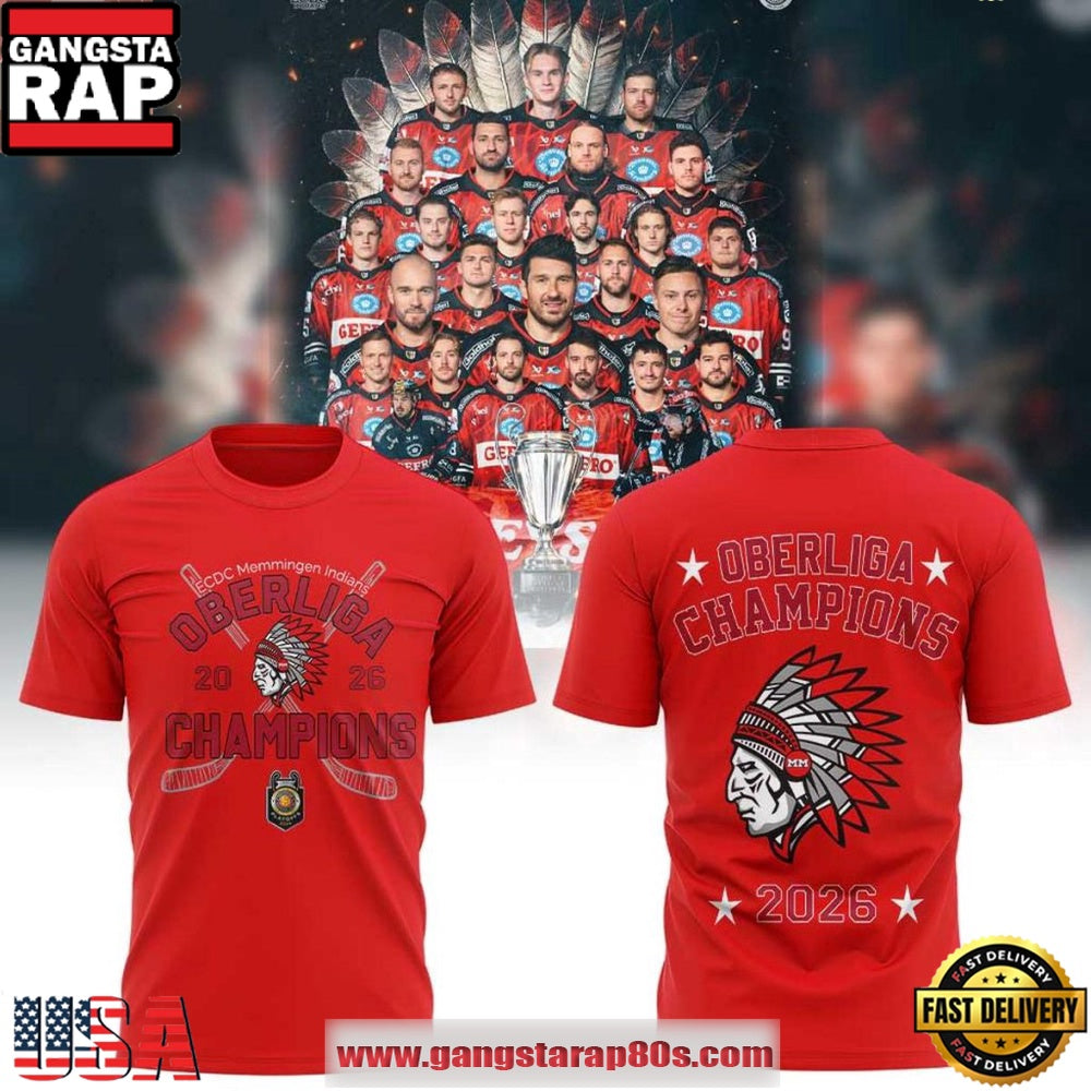 ECDC Memmingen Indians Oberliga Champions 2026 Unisex 3D Shirt