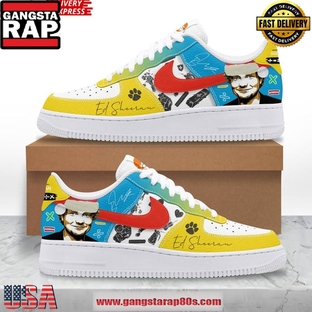Ed Sheeran Christmas Limited Edition Air Force 1 Sneakers Shoes