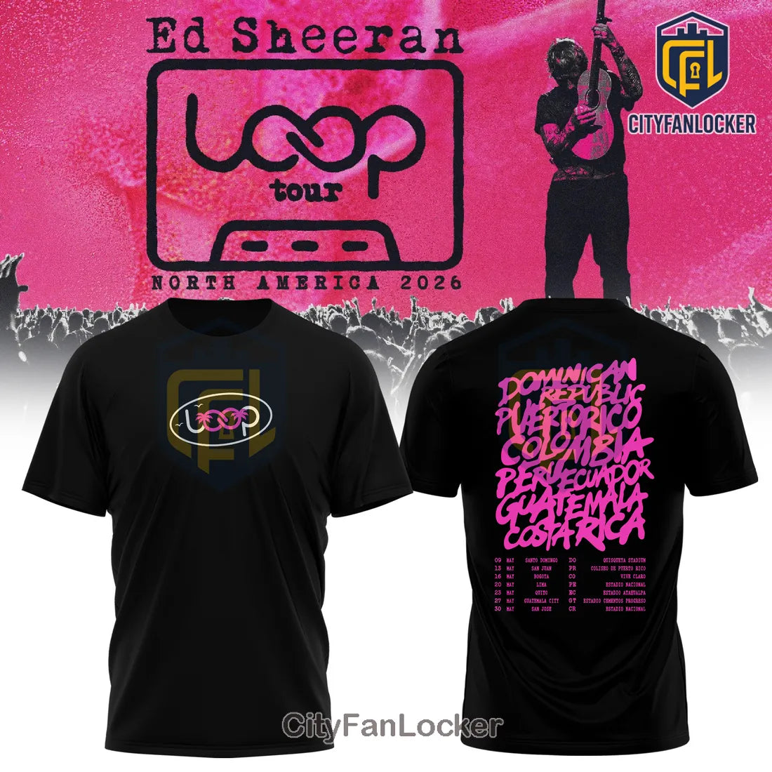 Ed Sheeran LOOP Tour 2026 Concert Merchandise Hoodie