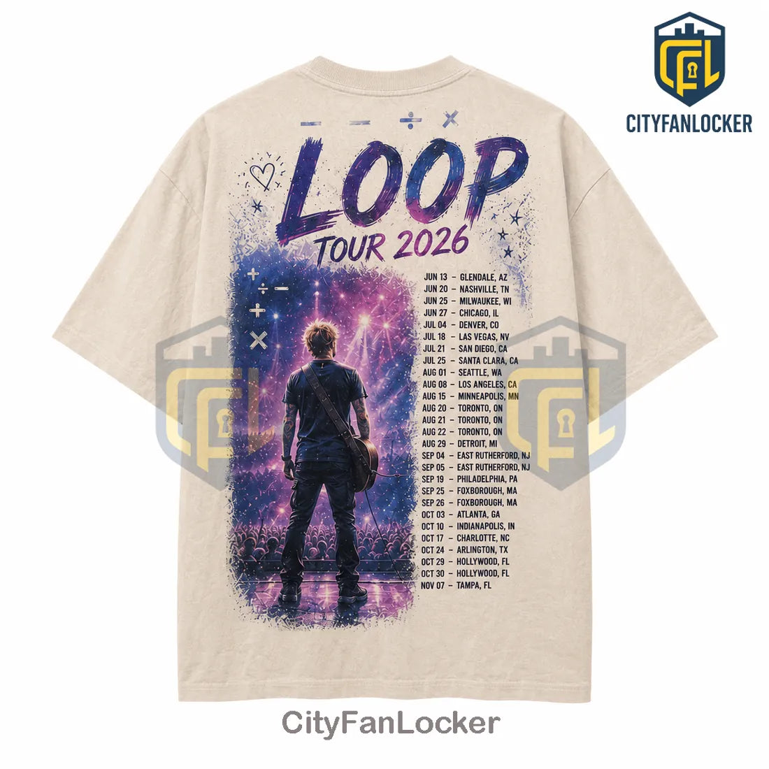 Ed Sheeran Loop Tour 2026 Merchandise T-Shirt