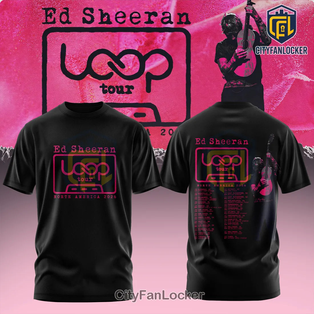 Ed Sheeran Loop Tour North America 2026 T-Shirt