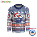Edmonton Oilers 2025 NHL Christmas Personalized Hockey Jersey Design